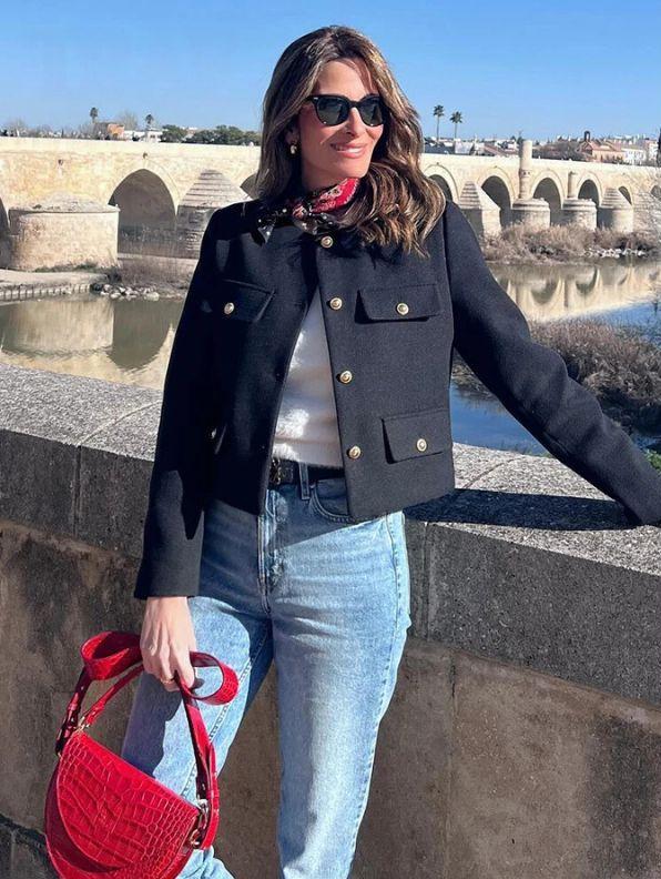 Mirla | Trendy Knäppt Kort Blazer-Eva Jonsson