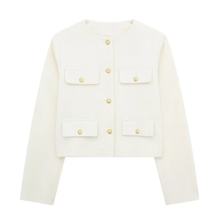 Mirla | Trendy Knäppt Kort Blazer-Eva Jonsson