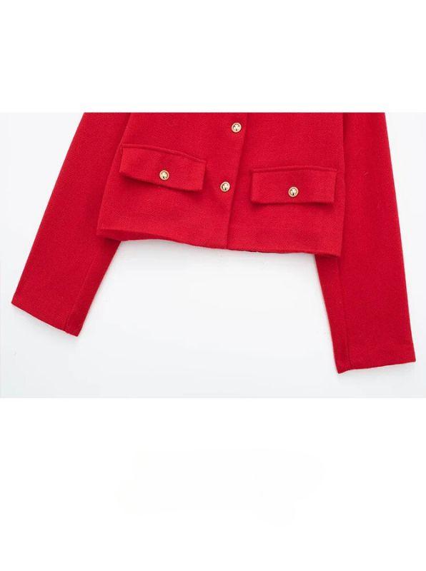 Mirla | Trendy Knäppt Kort Blazer-Eva Jonsson
