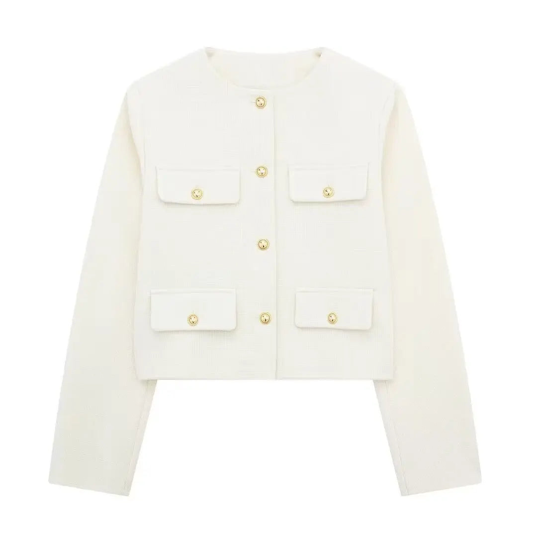 Mirla | Trendy Knäppt Kort Blazer-Eva Jonsson