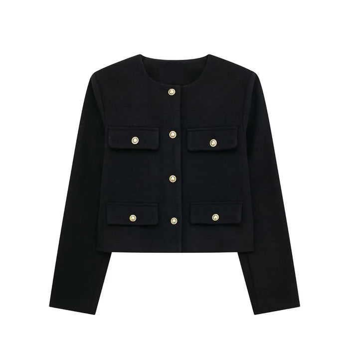 Mirla | Trendy Knäppt Kort Blazer-Eva Jonsson