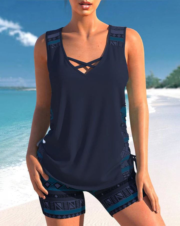 Mirla | Tryckt Tankini Set-Eva Jonsson