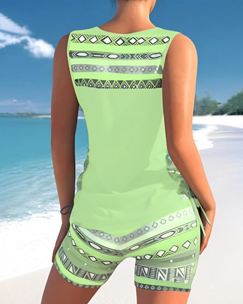 Mirla | Tryckt Tankini Set-Eva Jonsson