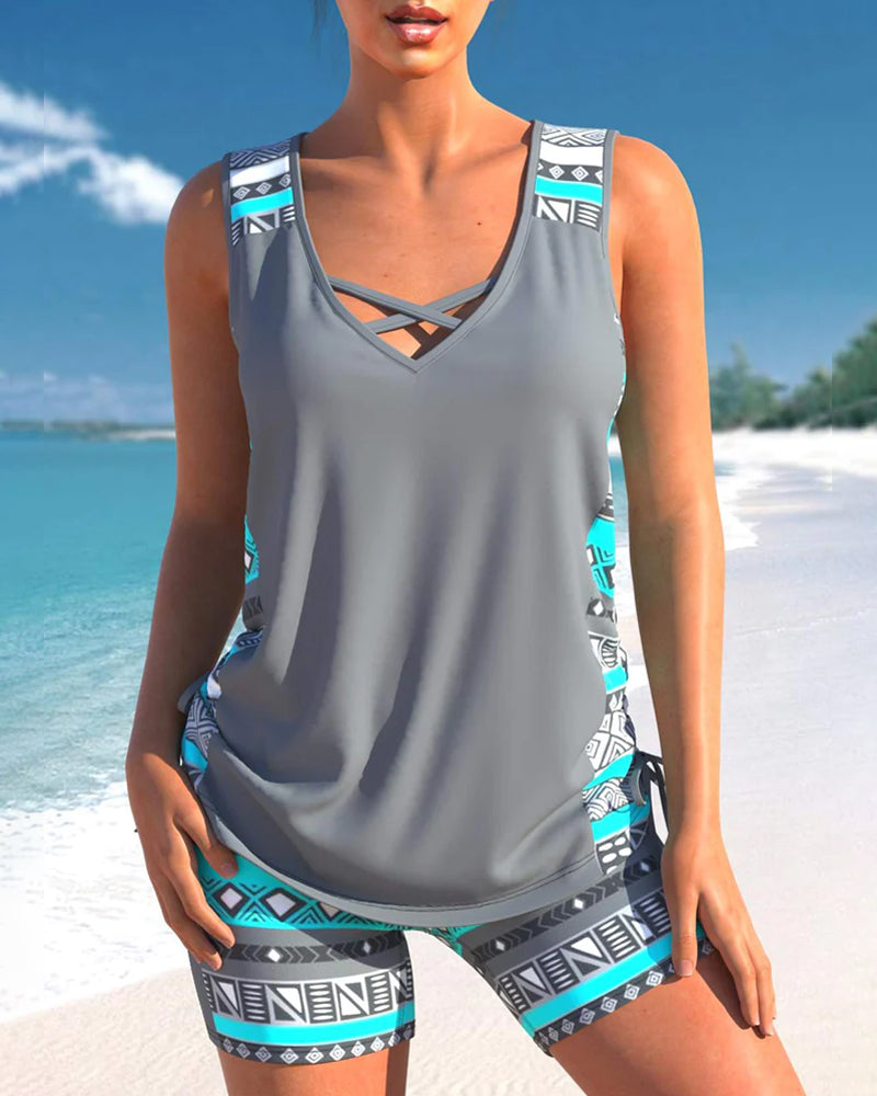 Mirla | Tryckt Tankini Set-Eva Jonsson
