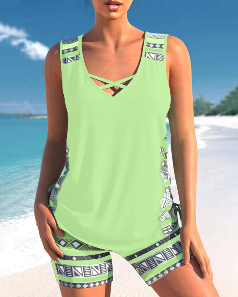 Mirla | Tryckt Tankini Set-Eva Jonsson