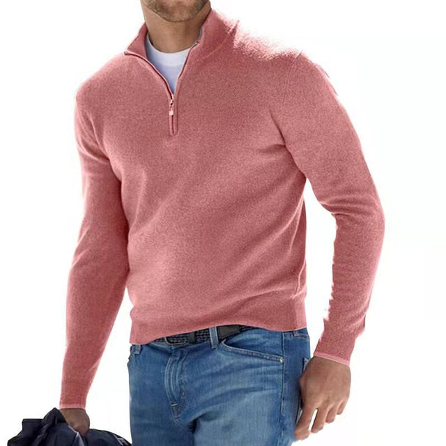 Mirla | V-urturring Tröja - Herr Sweatshirt med dragkedja-Eva Jonsson