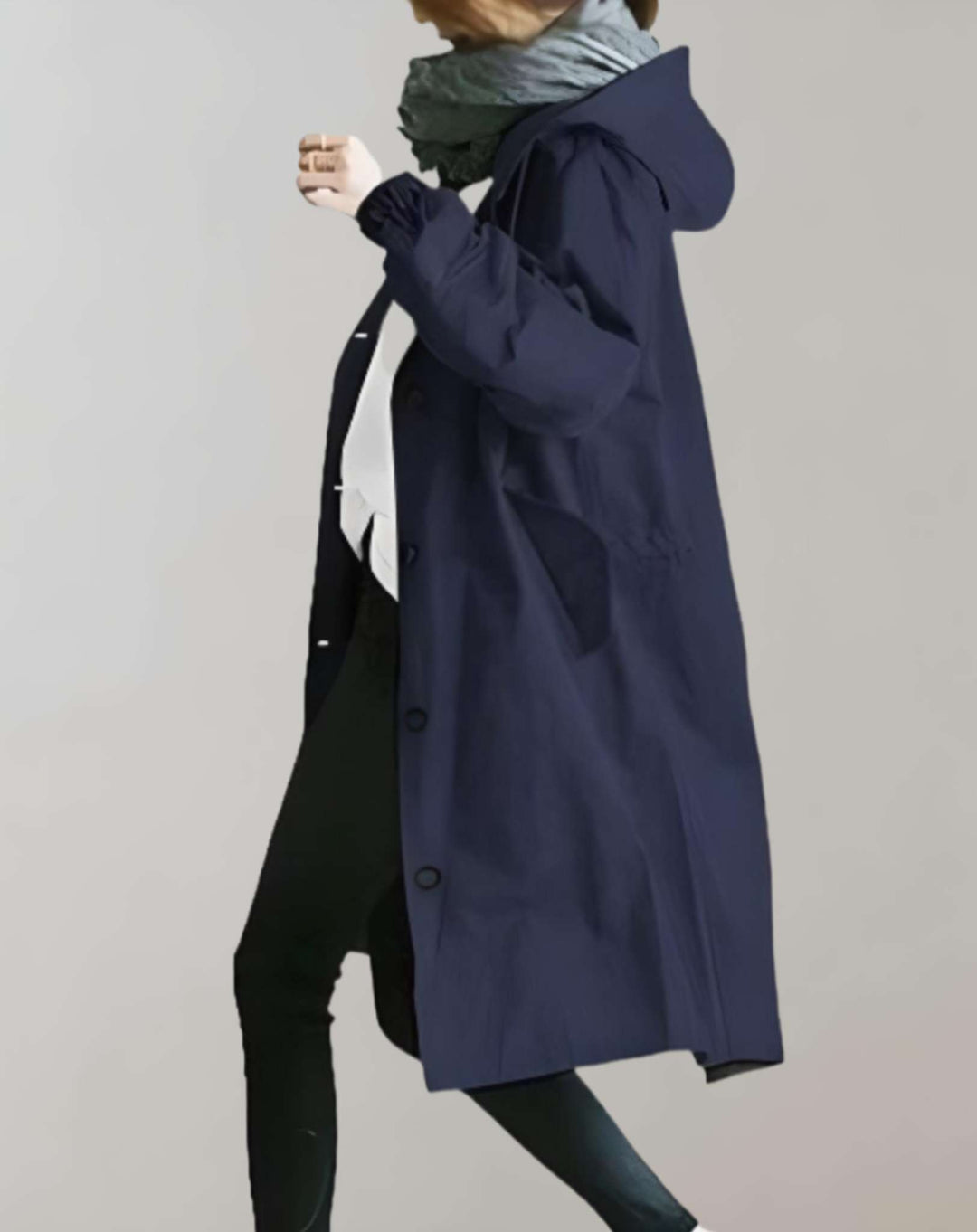 Mirla | Varm trenchcoat med huva-Eva Jonsson