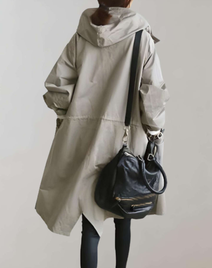 Mirla | Varm trenchcoat med huva-Eva Jonsson