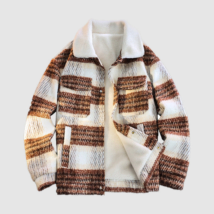 Mirla | Vinterrutig Jacka med Fleece-Inredning-Eva Jonsson