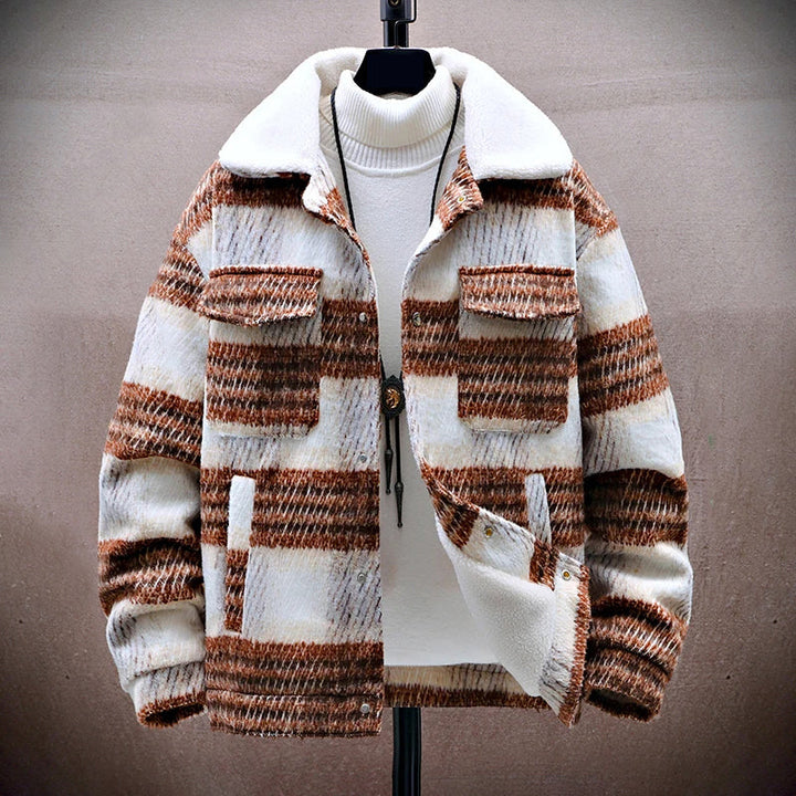 Mirla | Vinterrutig Jacka med Fleece-Inredning-Eva Jonsson