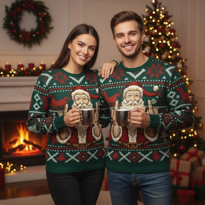 Eva Jonsson | Weichester Unisex Rolig Jultomte Jultröja - Ful Helg-Party-Tröja-Eva Jonsson