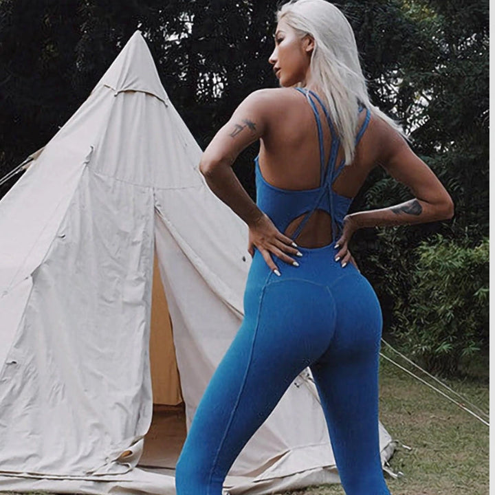 Mirla | Yoga Sportiga Jumpsuits Bodysuits Fitness Träning Kläder-Eva Jonsson
