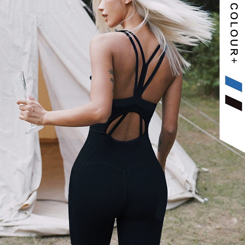 Mirla | Yoga Sportiga Jumpsuits Bodysuits Fitness Träning Kläder-Eva Jonsson