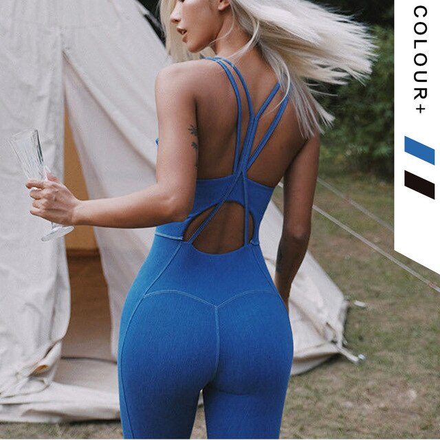 Mirla | Yoga Sportiga Jumpsuits Bodysuits Fitness Träning Kläder-Eva Jonsson