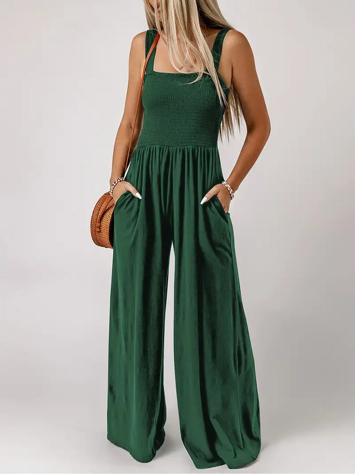 Eveliina-jumpsuit | Ärmlös jumpsuit med vida ben-Eva Jonsson