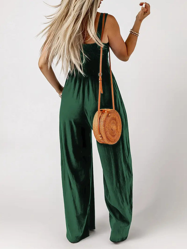 Eveliina-jumpsuit | Ärmlös jumpsuit med vida ben-Eva Jonsson