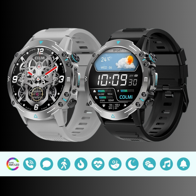 ExploreX militär smartklocka | sportklocka för män med hälsoövervakning-Eva Jonsson