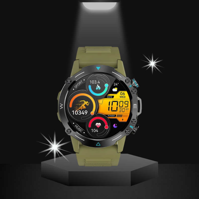 ExploreX militär smartklocka | sportklocka för män med hälsoövervakning-Eva Jonsson