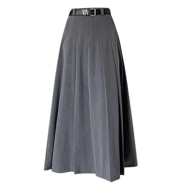 Faltenrock | Gürtel | Hohe Taille | Langer Rock | Plisseerock-Eva Jonsson