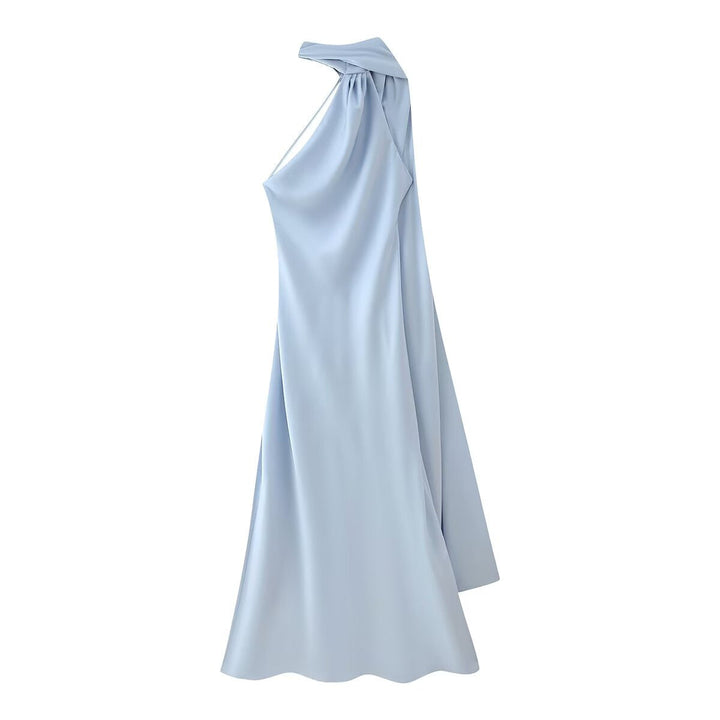Femme Halter Neck Maxi Klänning med Sidslits Mirla-Eva Jonsson