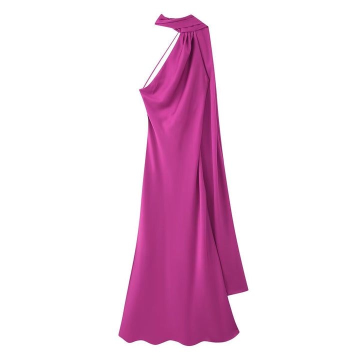 Femme Halter Neck Maxi Klänning med Sidslits Mirla-Eva Jonsson