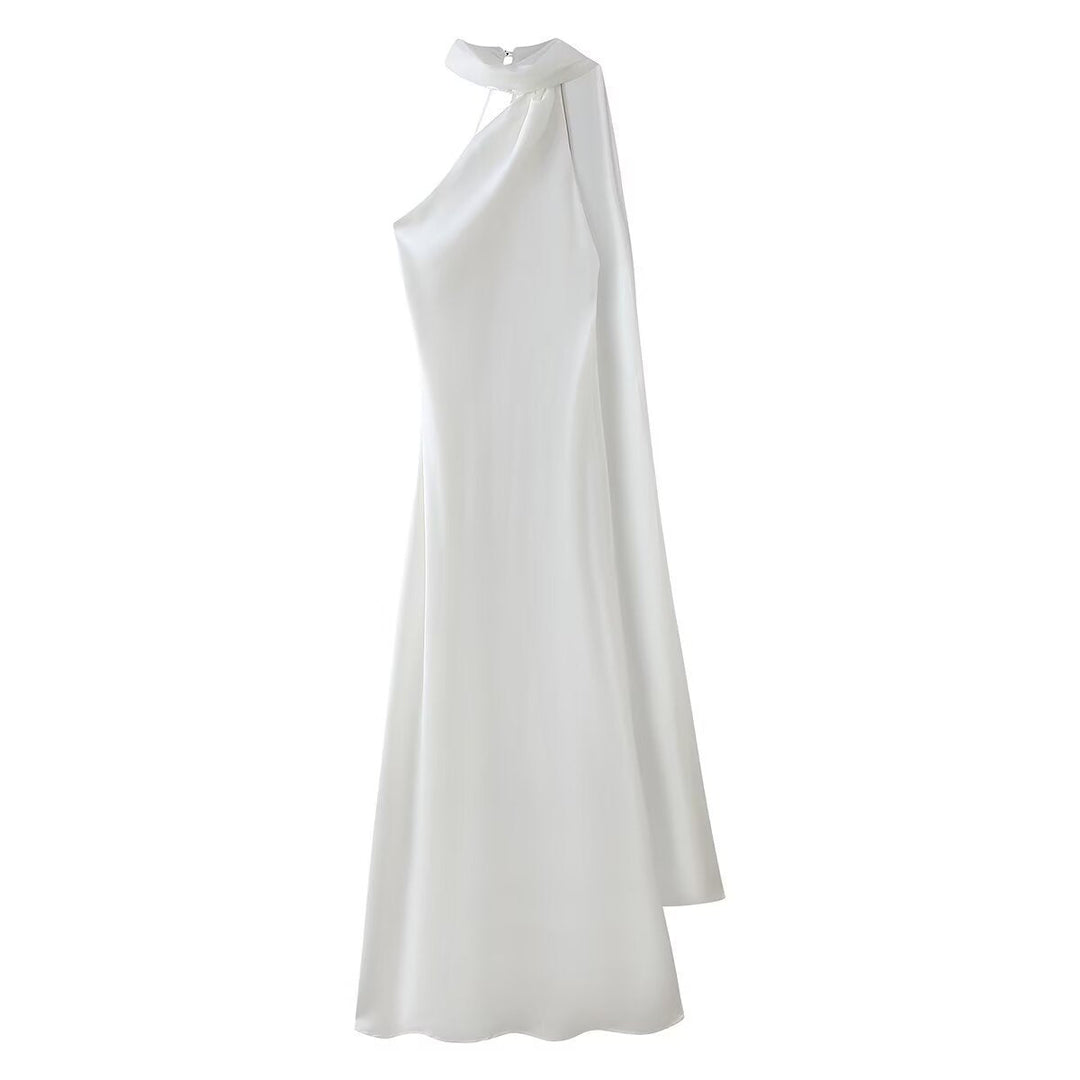 Femme Halter Neck Maxi Klänning med Sidslits Mirla-Eva Jonsson