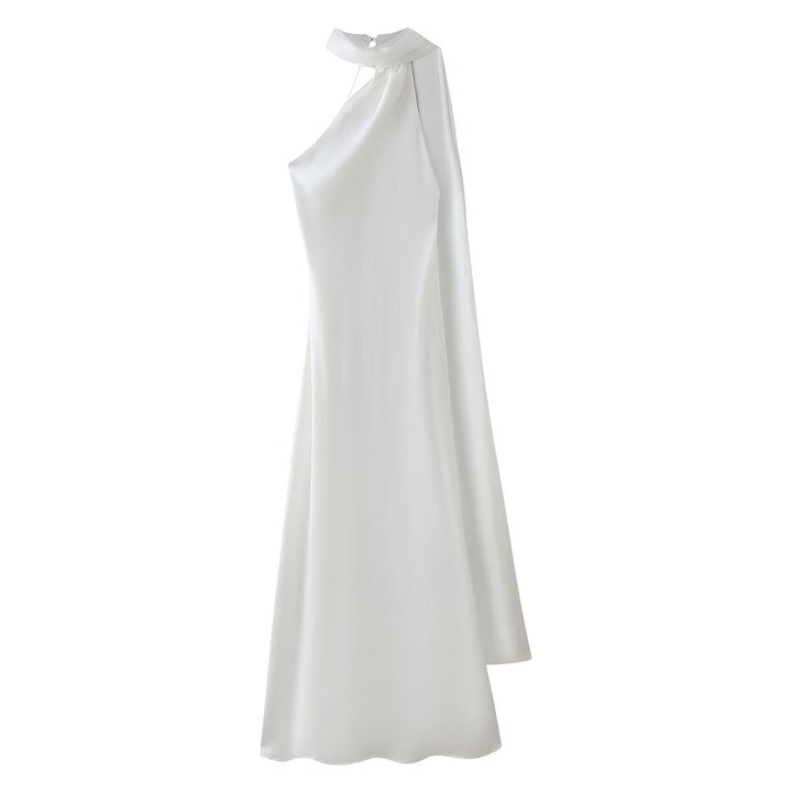 Femme Halter Neck Maxi Klänning med Sidslits Mirla-Eva Jonsson