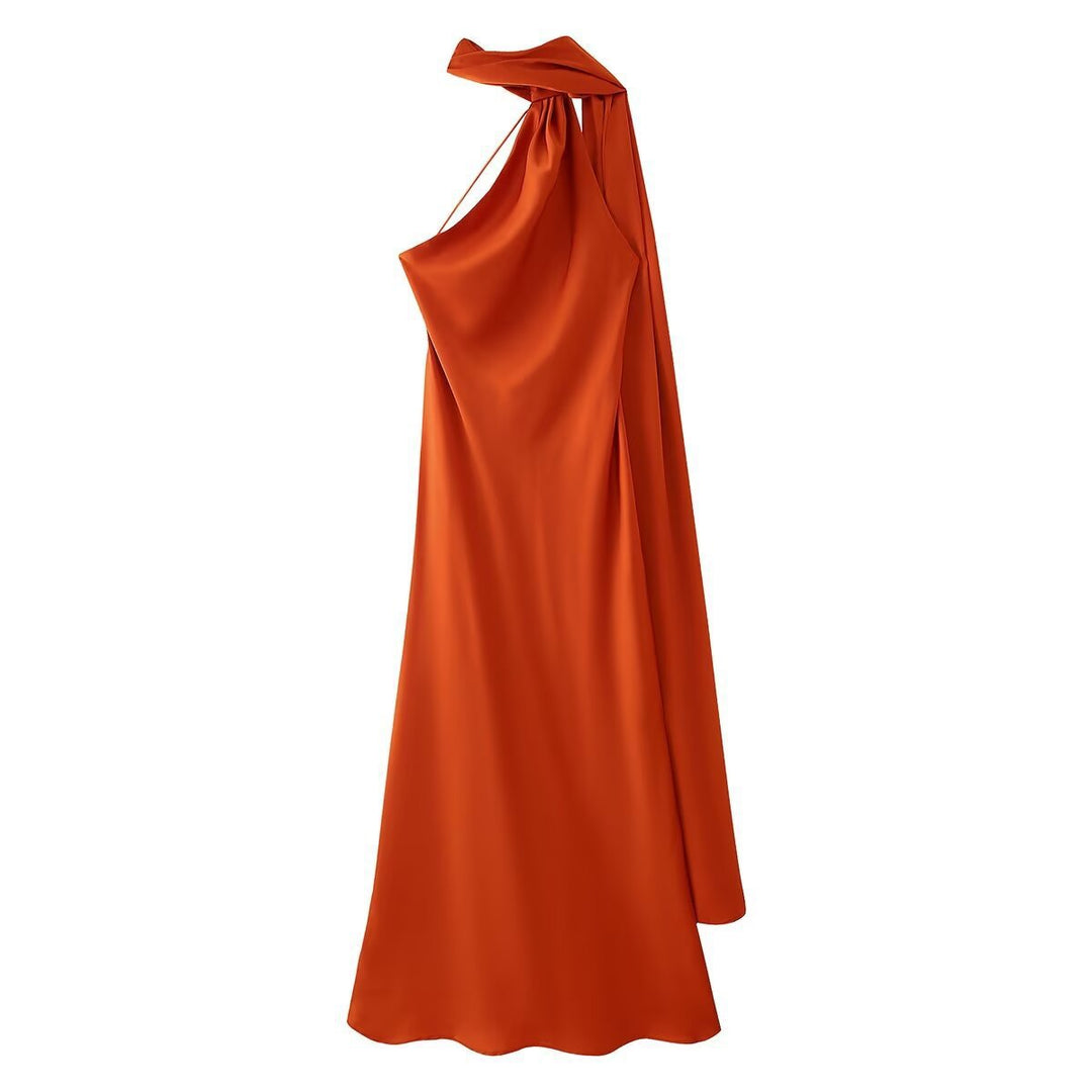 Femme Halter Neck Maxi Klänning med Sidslits Mirla-Eva Jonsson