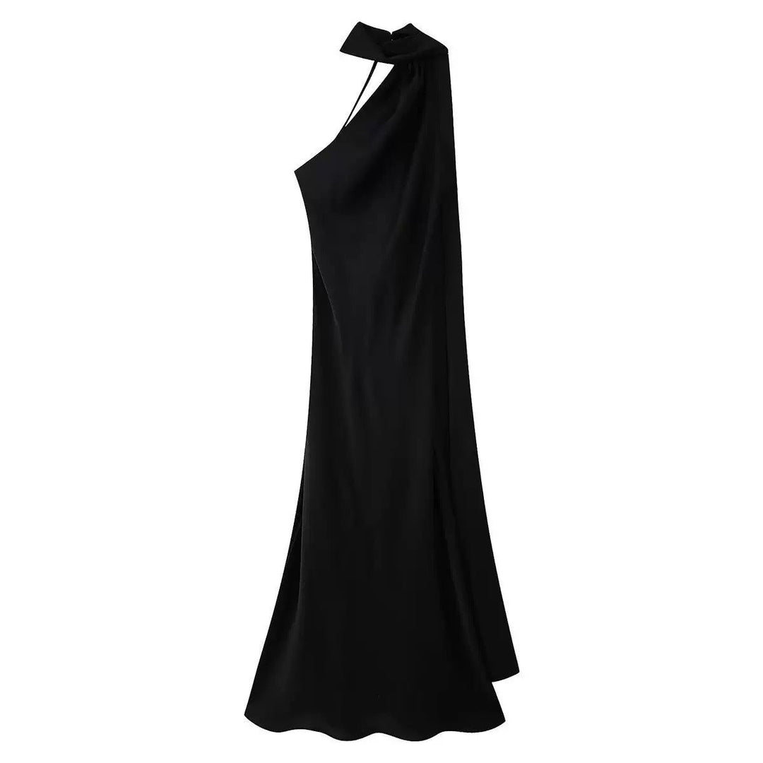 Femme Halter Neck Maxi Klänning med Sidslits Mirla-Eva Jonsson