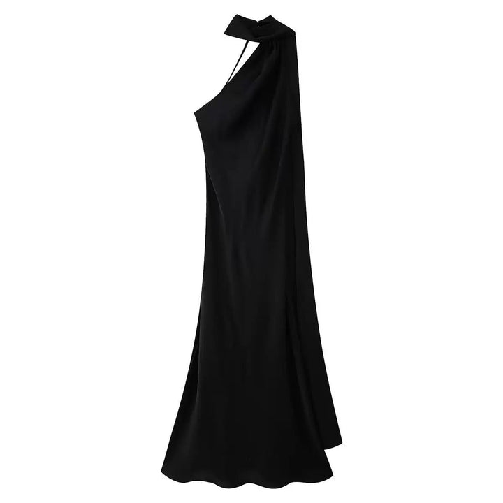 Femme Halter Neck Maxi Klänning med Sidslits Mirla-Eva Jonsson
