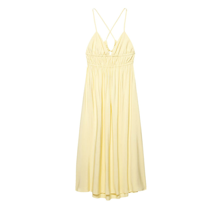 Femme Justerbar Spaghetti-top Maxi-klänning med Rynkad Överdel Mirla-Eva Jonsson