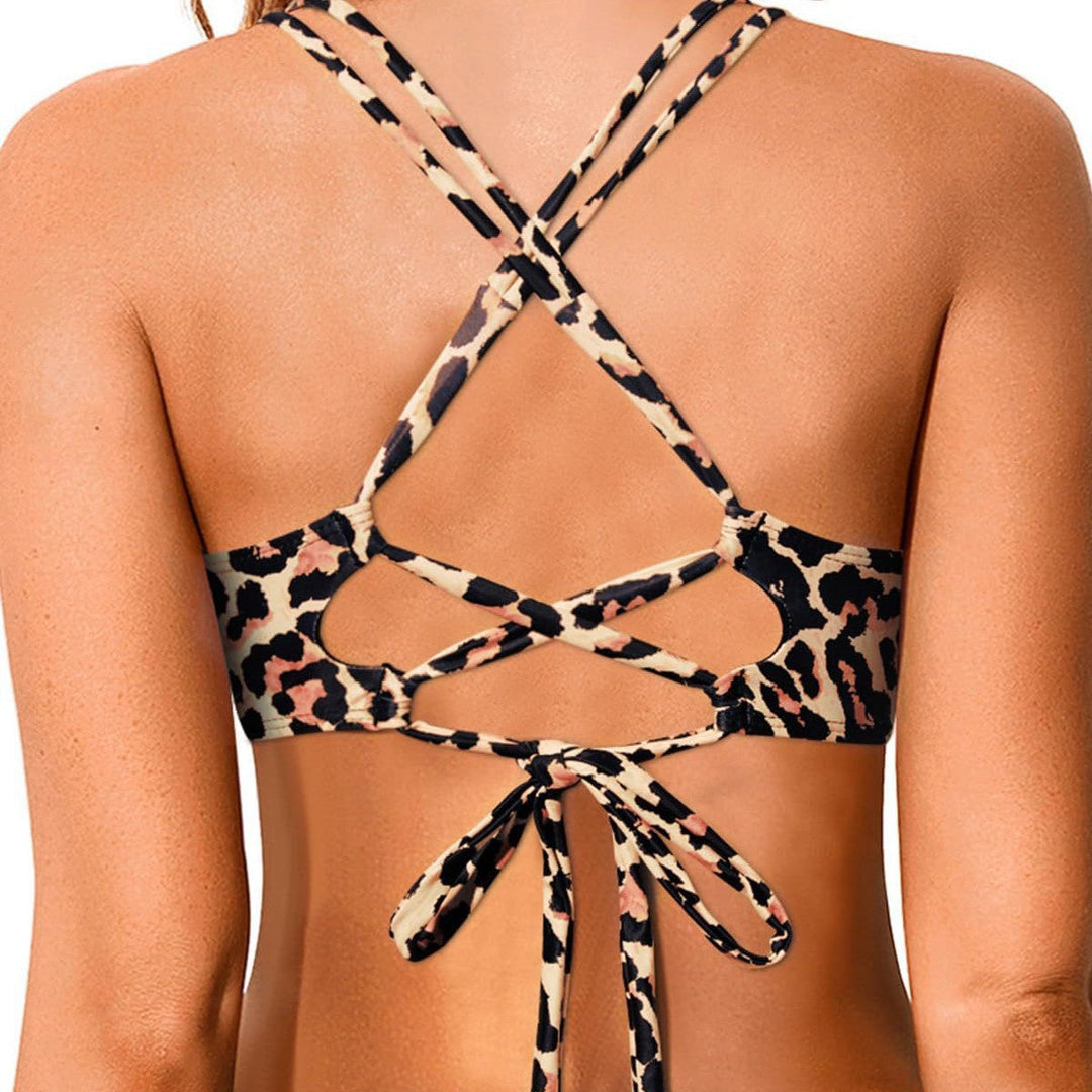 Femme Stödjande Leopardmönster Badöverdel Mirla-Eva Jonsson