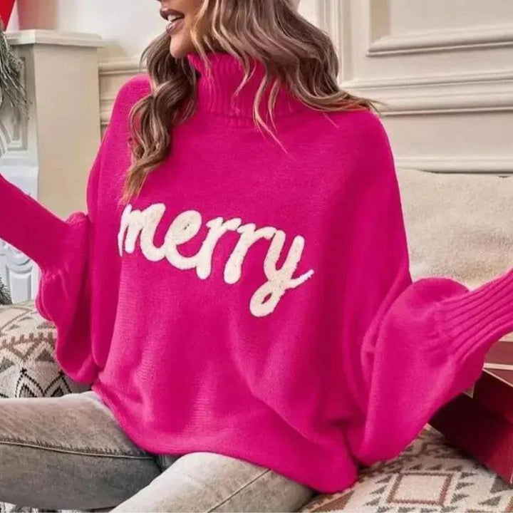 Festlig ”Merry” Turtleneck-tröja-Eva Jonsson
