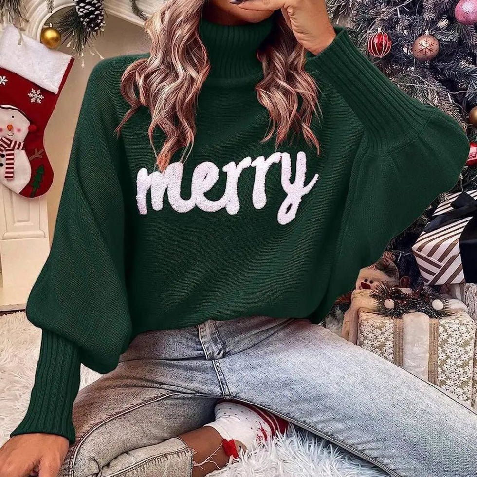 Festlig ”Merry” Turtleneck-tröja-Eva Jonsson