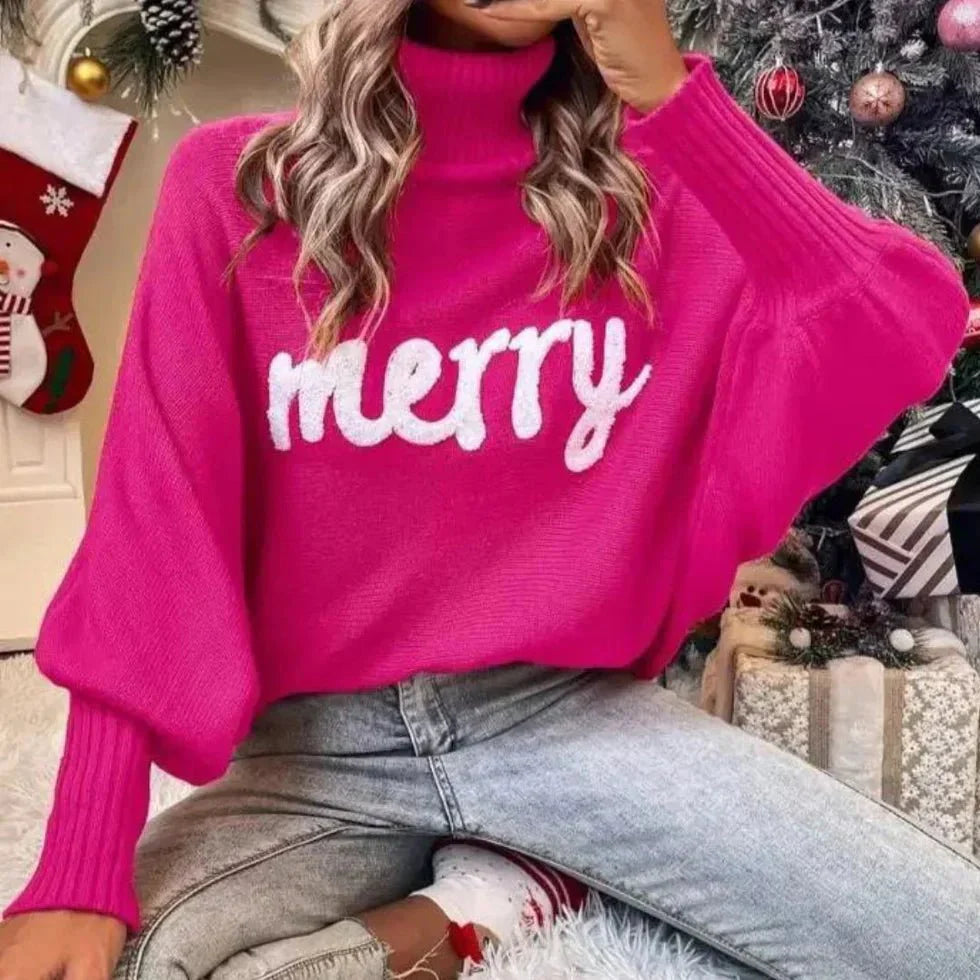 Festlig ”Merry” Turtleneck-tröja-Eva Jonsson