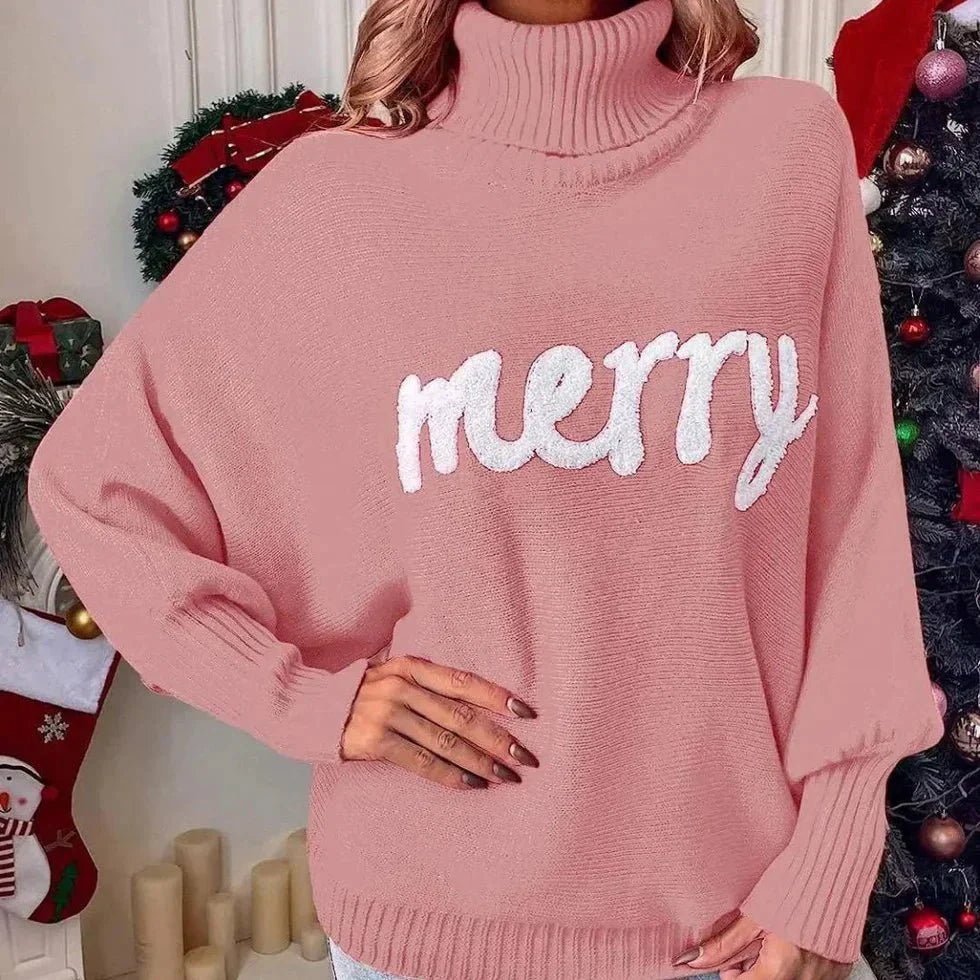 Festlig ”Merry” Turtleneck-tröja-Eva Jonsson