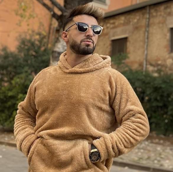 Fleece Hoodie | Mysig | Pullover | Vinter Hoodie | Hoodie för män-Eva Jonsson