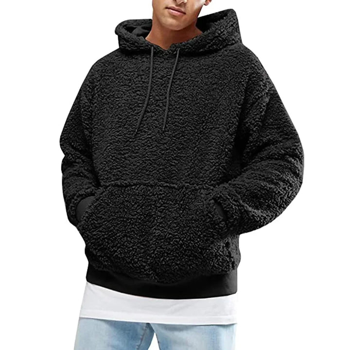 Fleece Hoodie | Pullover | Teddy | Sherpa Hoodie | Hoodie för män-Eva Jonsson