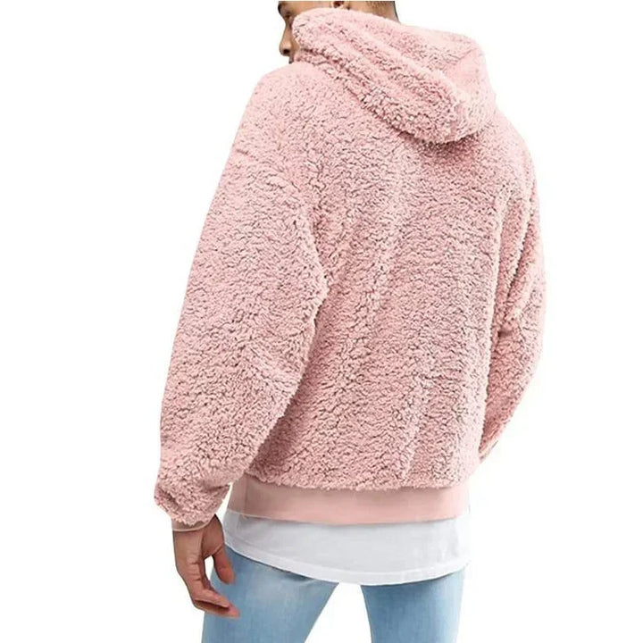 Fleece Hoodie | Pullover | Teddy | Sherpa Hoodie | Hoodie för män-Eva Jonsson