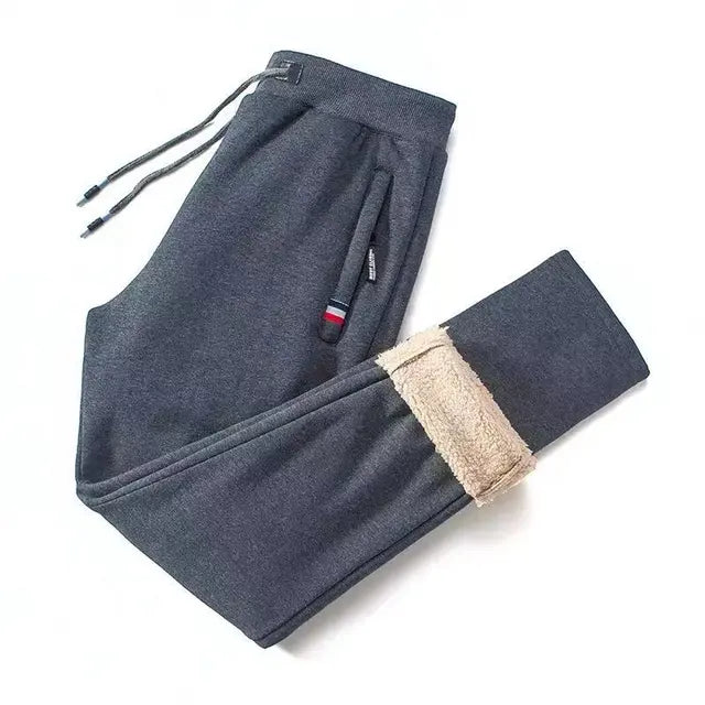 Fleece Joggers | Elastisk midja | Varm | Fleece Sweatpants | Vintertröjor för män-Eva Jonsson