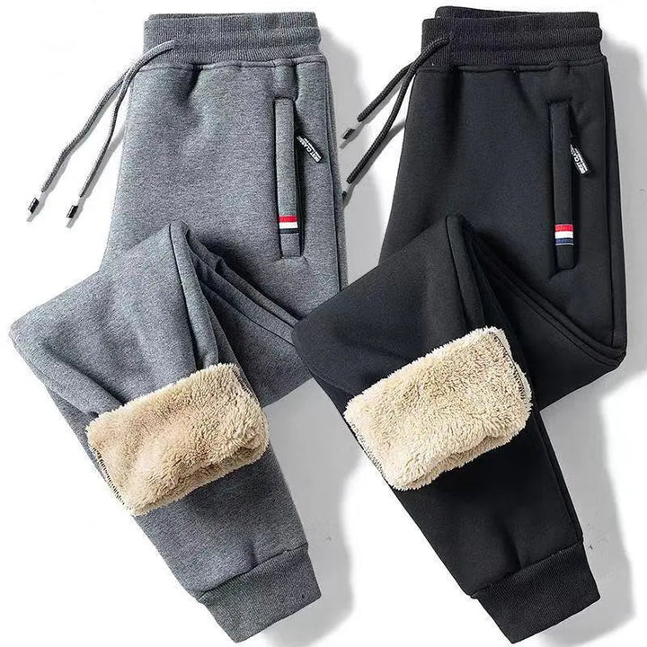 Fleece Joggers | Elastisk midja | Varm | Fleece Sweatpants | Vintertröjor för män-Eva Jonsson