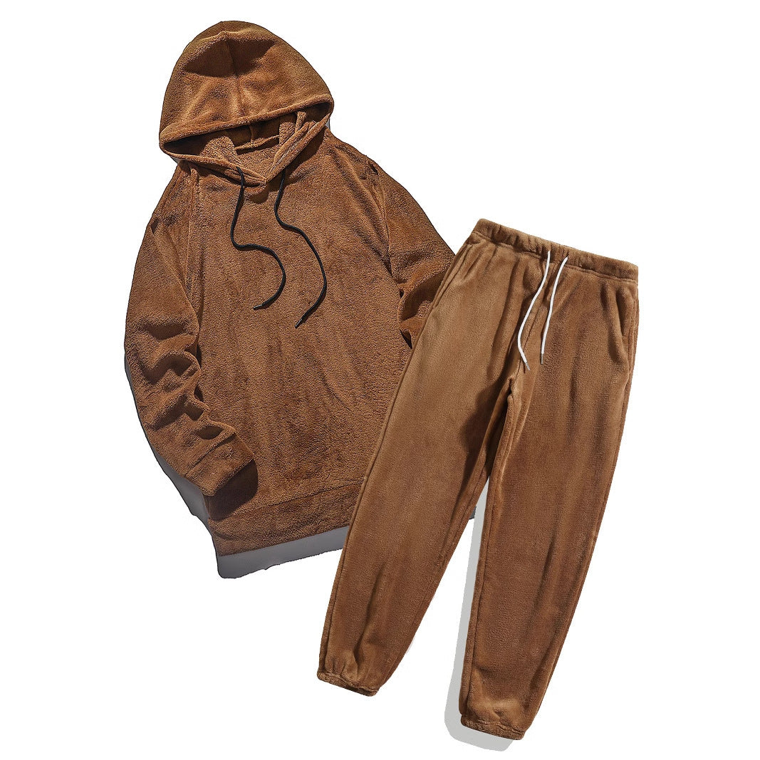Fleece Loungewear - Bekväm - Fluffig - Hoodie och Sweatpants Set - Tvådelat Set-Eva Jonsson