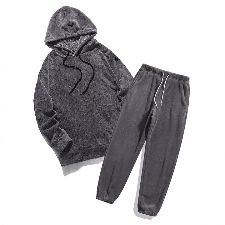 Fleece Loungewear - Bekväm - Fluffig - Hoodie och Sweatpants Set - Tvådelat Set-Eva Jonsson