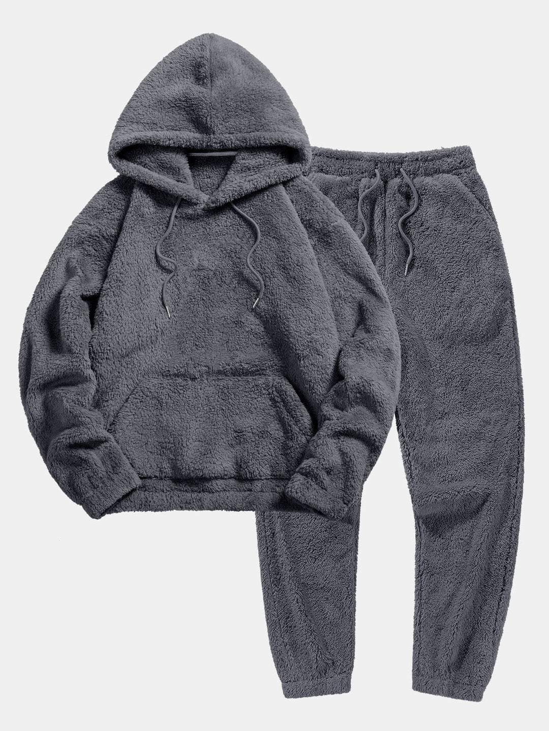 Fleece Loungewear - Bekväm - Fluffig - Hoodie och Sweatpants Set - Tvådelat Set-Eva Jonsson