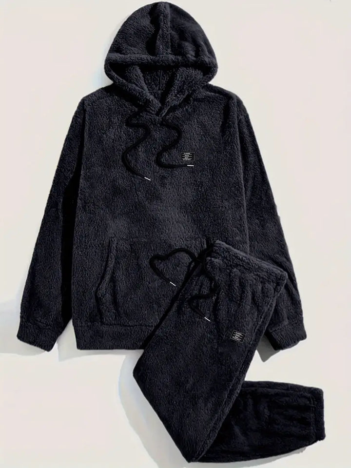 Fleece Loungewear - Komfortabelt tvådelat set med Teddy Hoodie och Sweatpants-Eva Jonsson