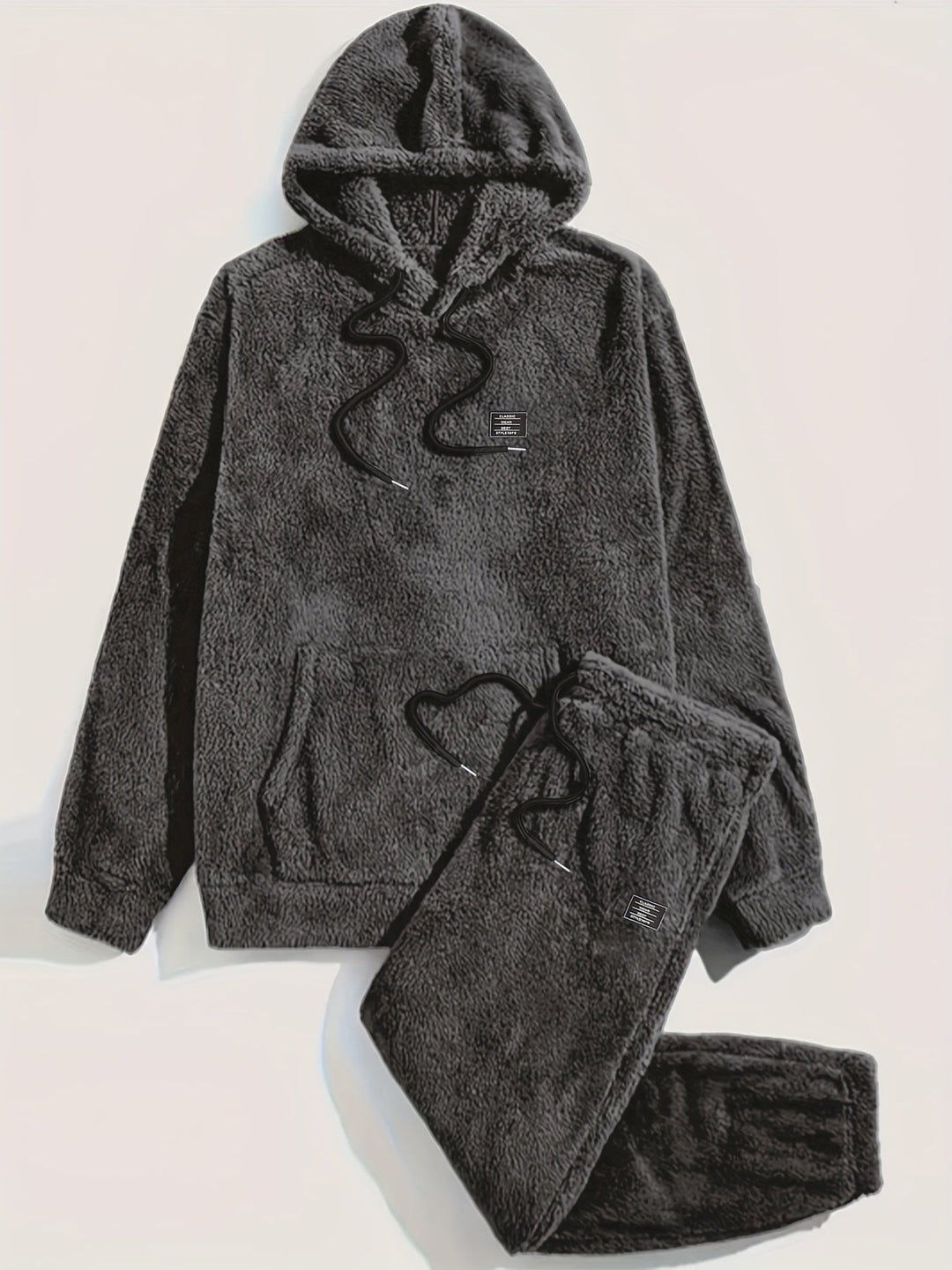 Fleece Loungewear - Komfortabelt tvådelat set med Teddy Hoodie och Sweatpants-Eva Jonsson