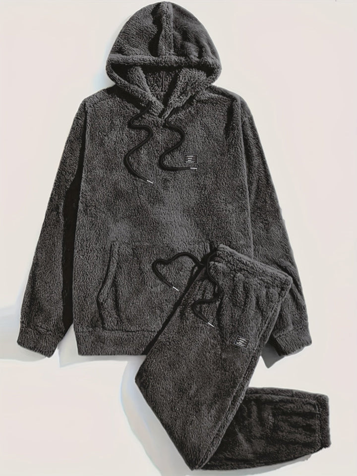 Fleece Loungewear - Komfortabelt tvådelat set med Teddy Hoodie och Sweatpants-Eva Jonsson
