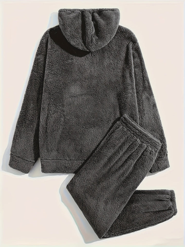 Fleece Loungewear - Komfortabelt tvådelat set med Teddy Hoodie och Sweatpants-Eva Jonsson