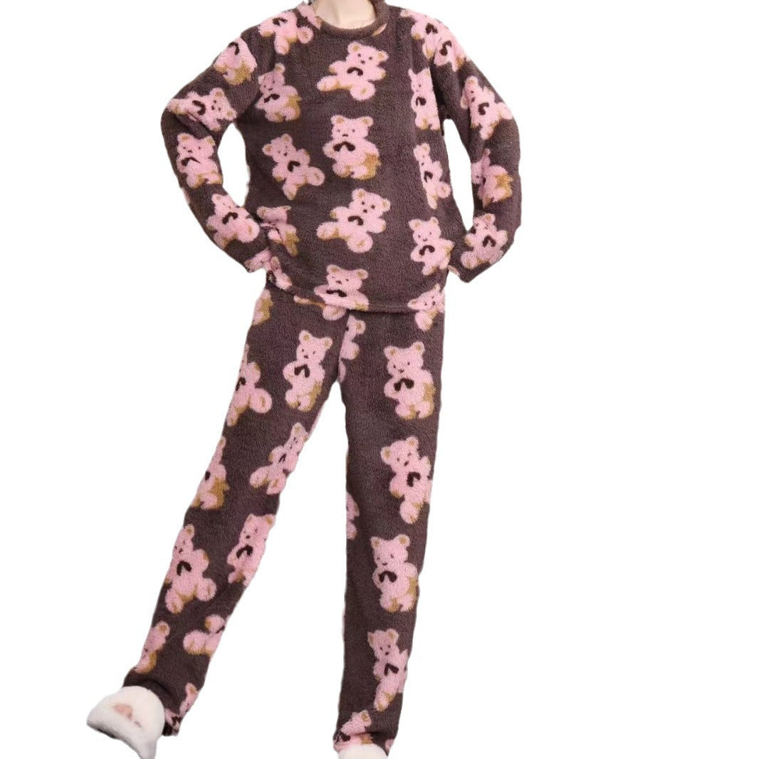 Fleece Pyjamas | Långärmad | Teddy | Vinterpyjamas | Loungewear för kvinnor-Eva Jonsson