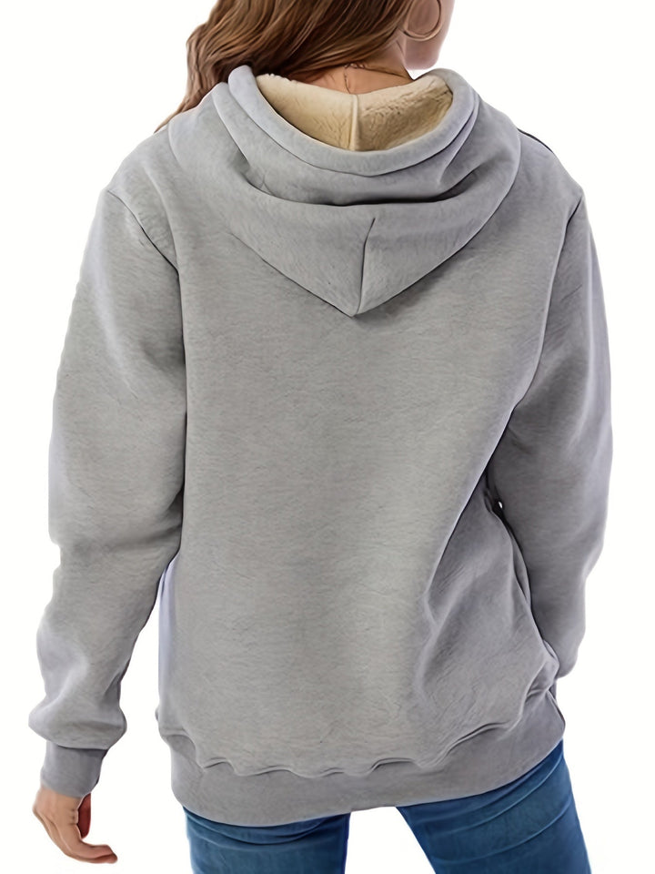 Fleece huvtröja | Varm | Vinter | Pullover Hoodie | Oversized Hoodie-Eva Jonsson